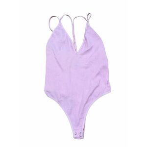 Guess Lilac Ribbed Deep Plunge One-Piece Swimsuit Women's XS/S NWOT